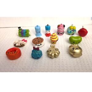 Shopkins 15 Lot Food Gold Fireworks Candy Figures